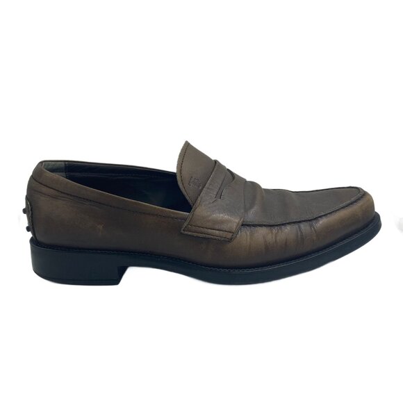 Tod's Brown Leather Loafers - Size 9.5 - Picture 5 of 8